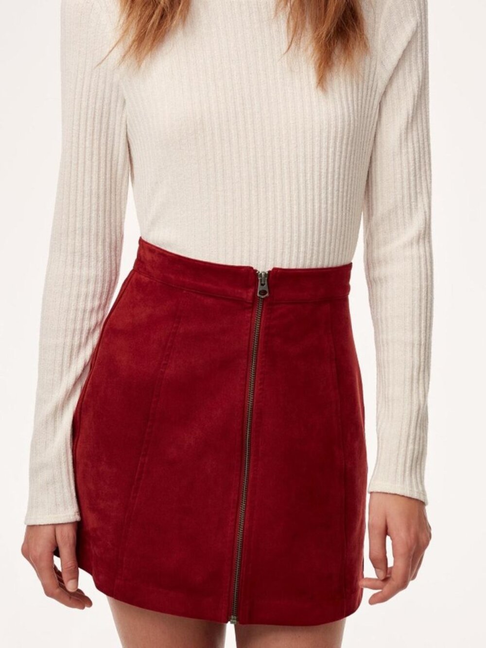 Aritzia Wilfred Free Skirt - Red - Size 2